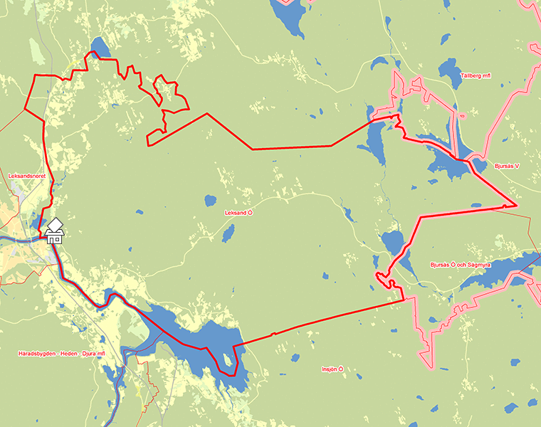 Karta över Leksand Ö