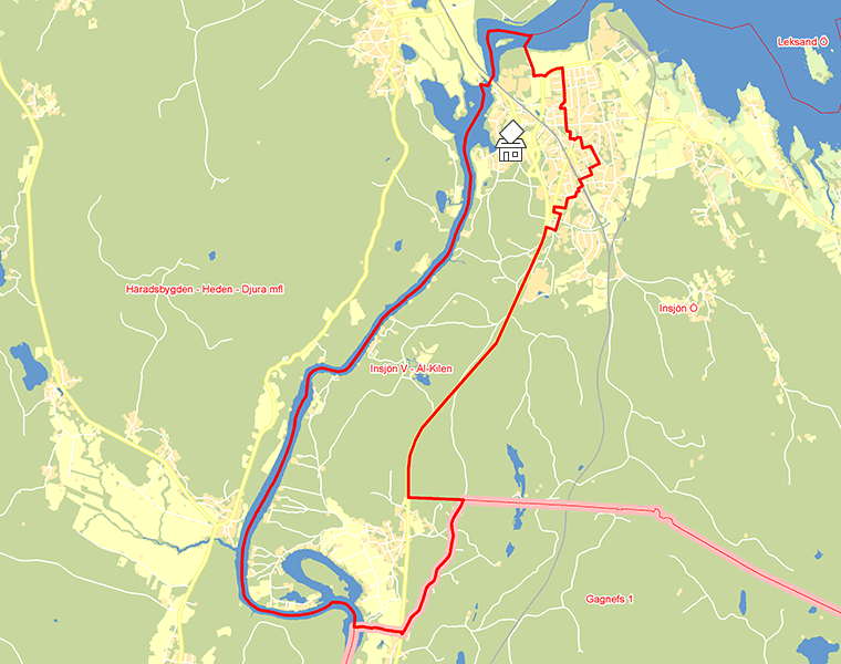Karta över Insjön V - Ål-Kilen