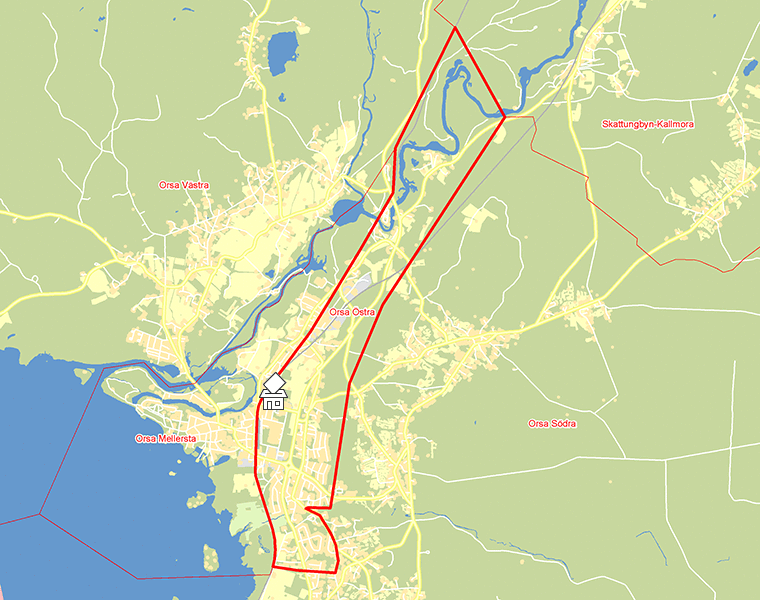 Karta över Orsa Östra
