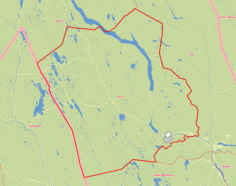 Karta över Åsen