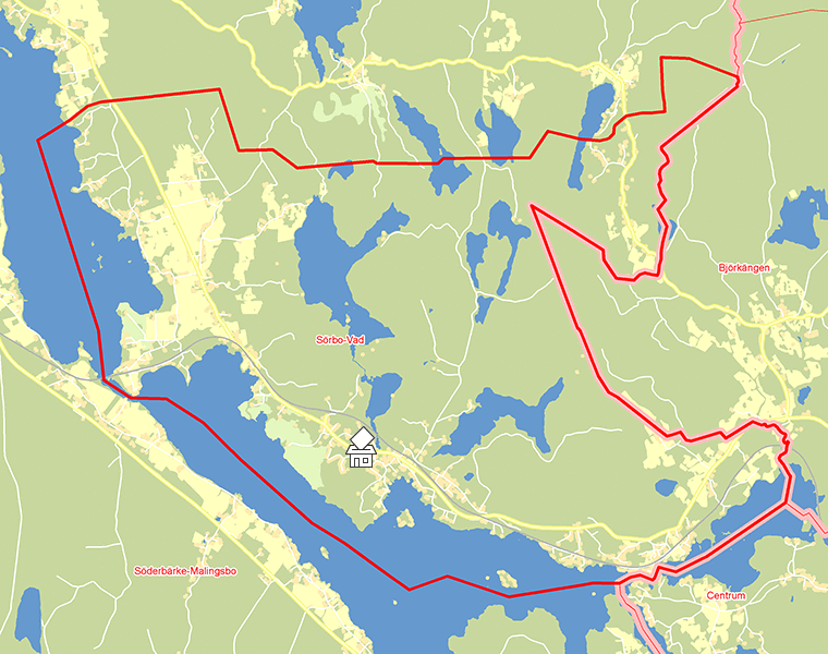 Karta över Sörbo-Vad