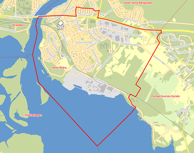 Karta över Noret Södra