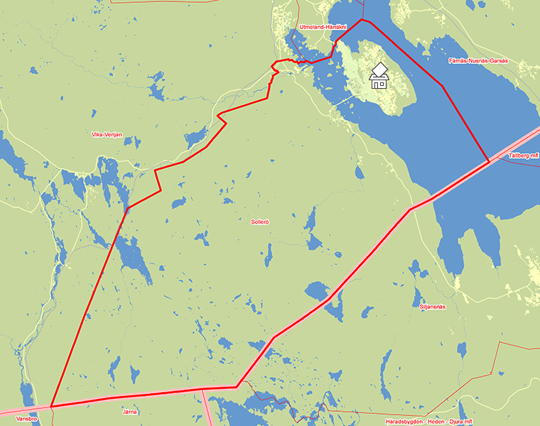 Karta över Sollerö