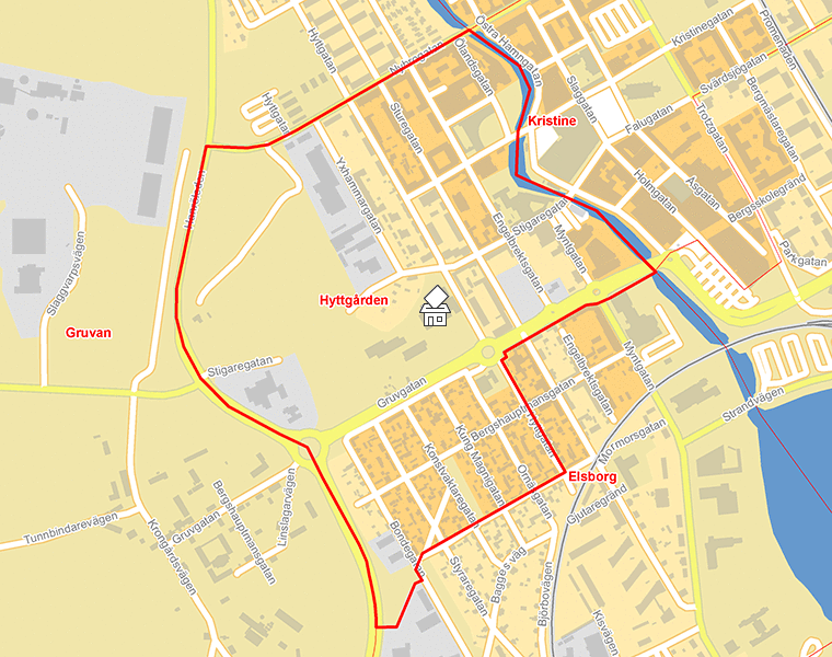 Karta över Hyttgården