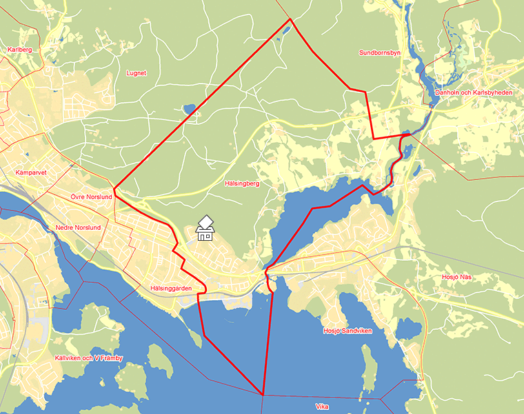 Karta över Hälsingberg