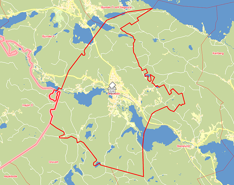 Karta över Grycksbo