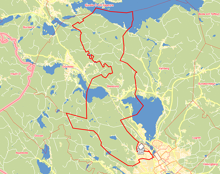 Karta över Stenslund