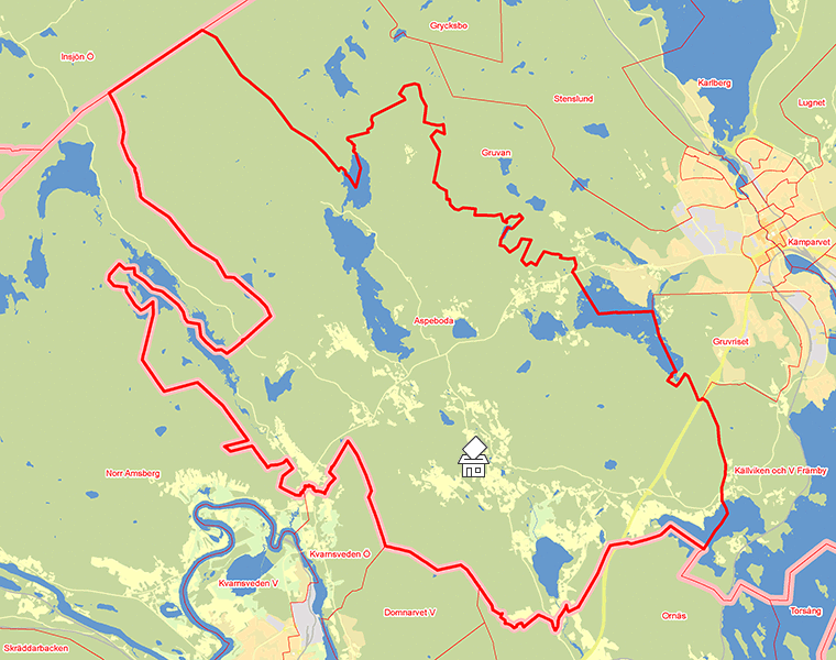 Karta över Aspeboda