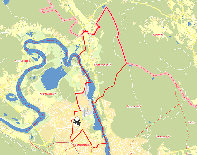 Karta över Kvarnsveden Ö