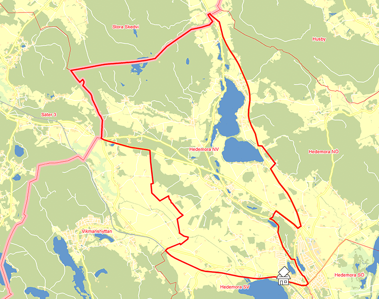 Karta över Hedemora NV