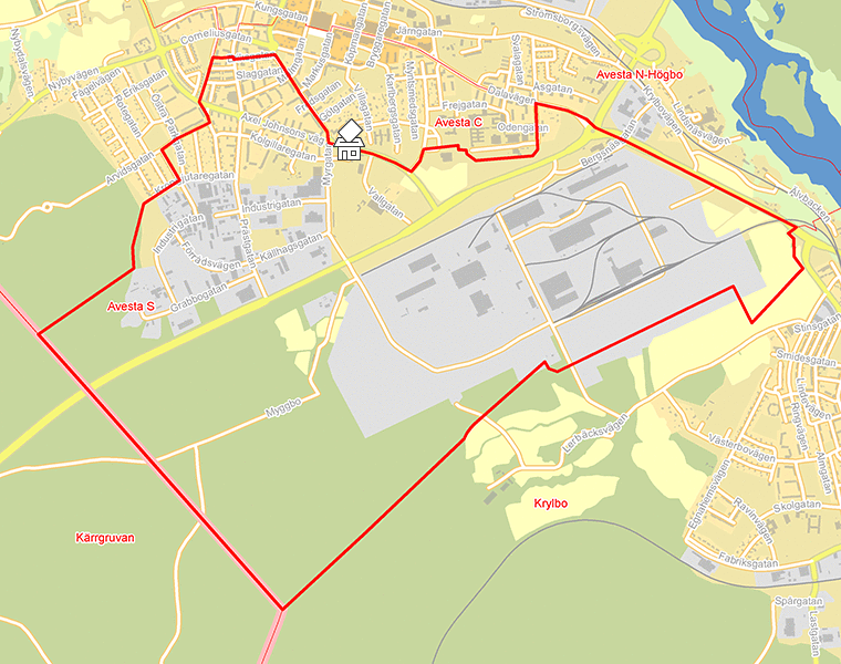 Karta över Avesta S