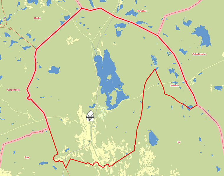 Karta över Horndal