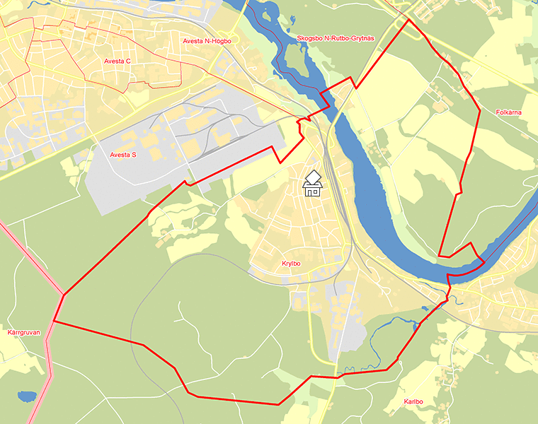 Karta över Krylbo