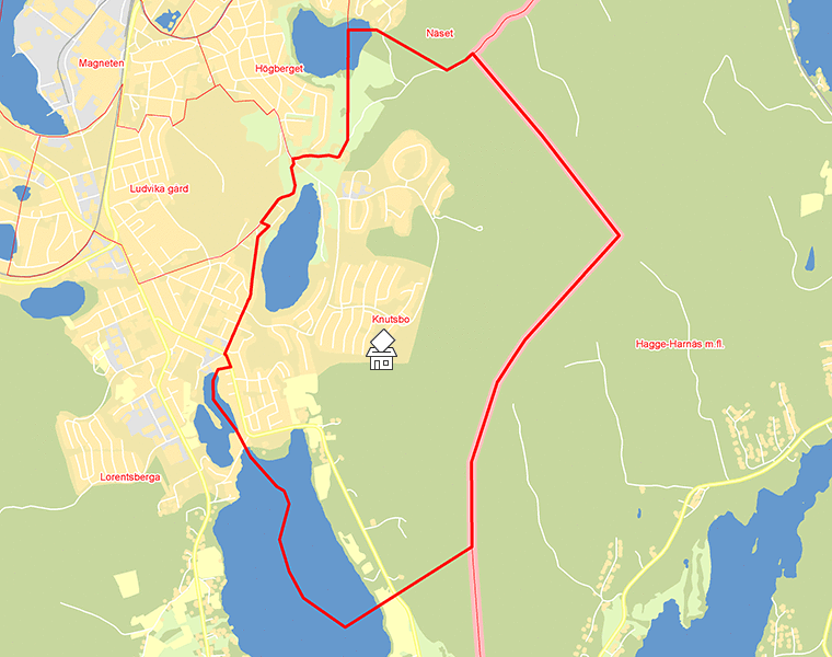 Karta över Knutsbo