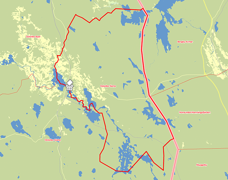 Karta över Ockelbo Norra