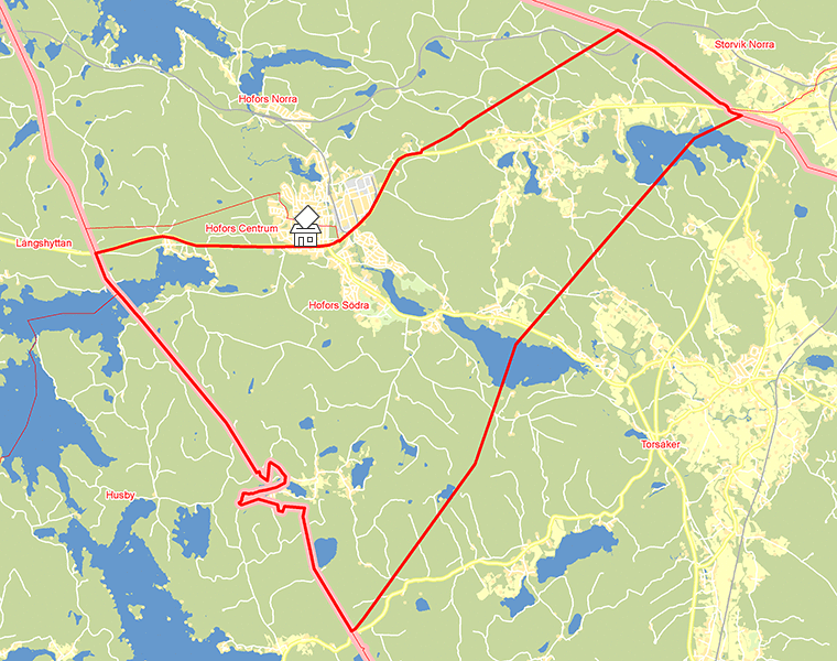 Karta över Hofors Södra