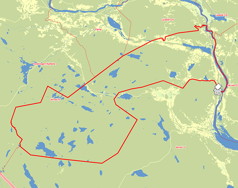 Karta över Järvsö N