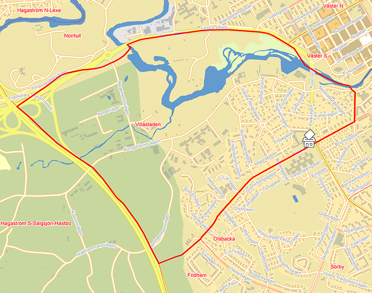 Karta över Villastaden