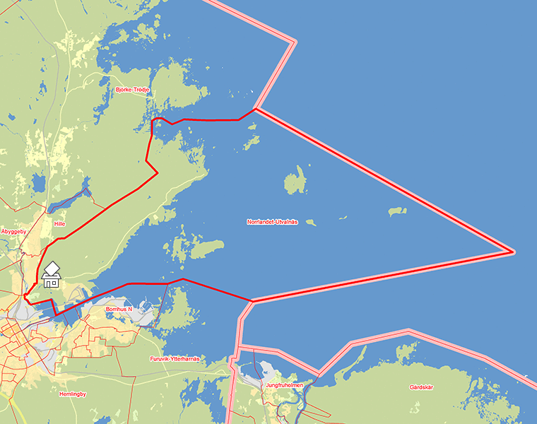 Karta över Norrlandet-Utvalnäs