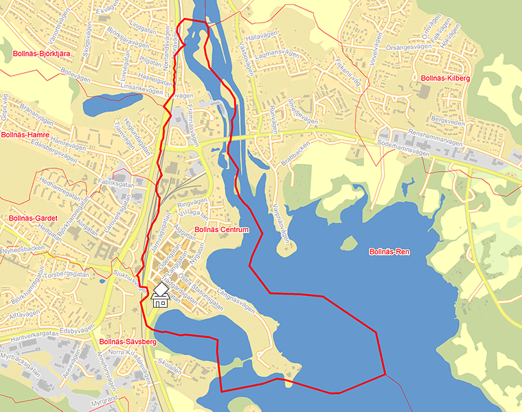 Karta över Bollnäs Centrum