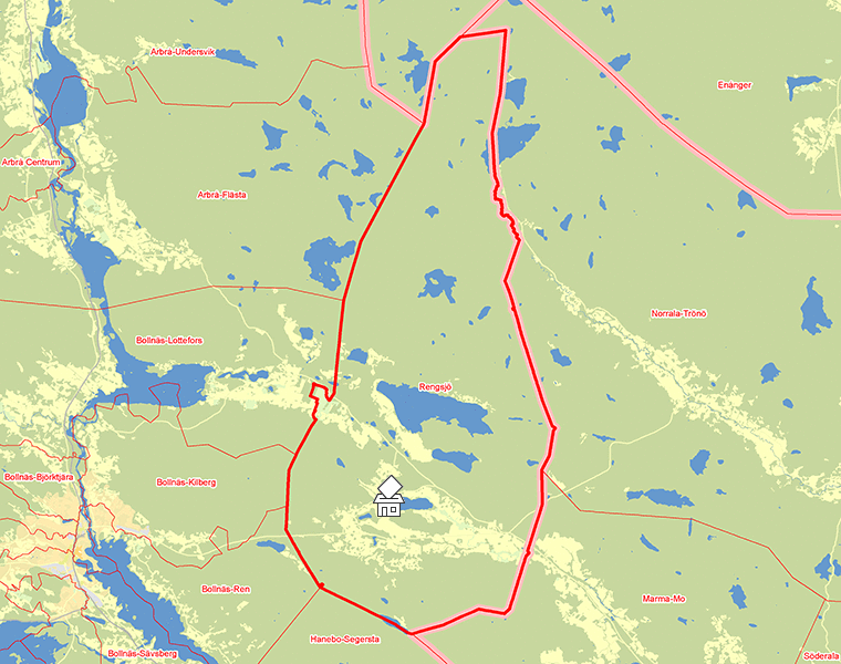 Karta över Rengsjö
