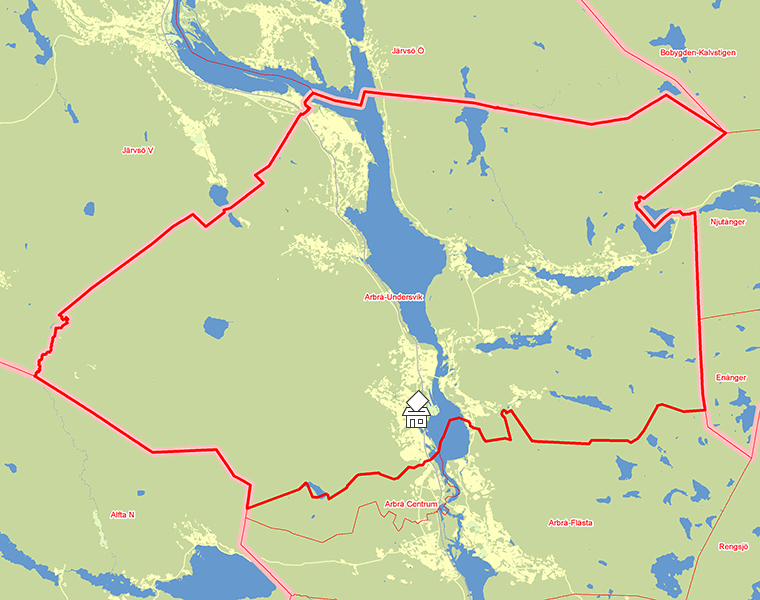 Karta över Arbrå-Undersvik