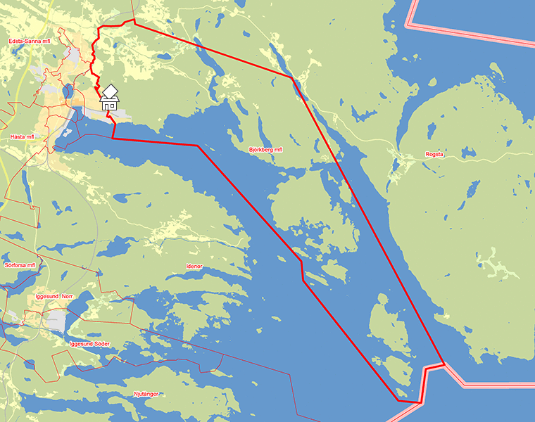 Karta över Björkberg mfl