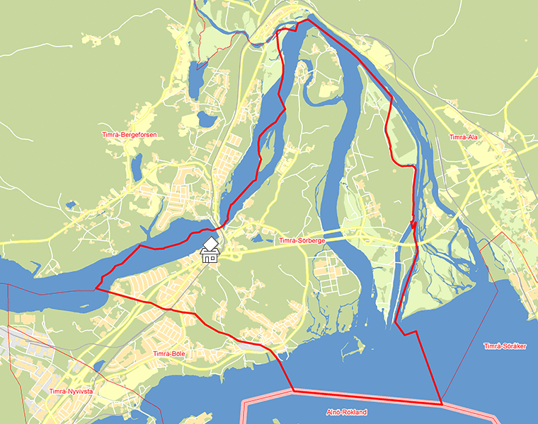 Karta över Timrå-Sörberge