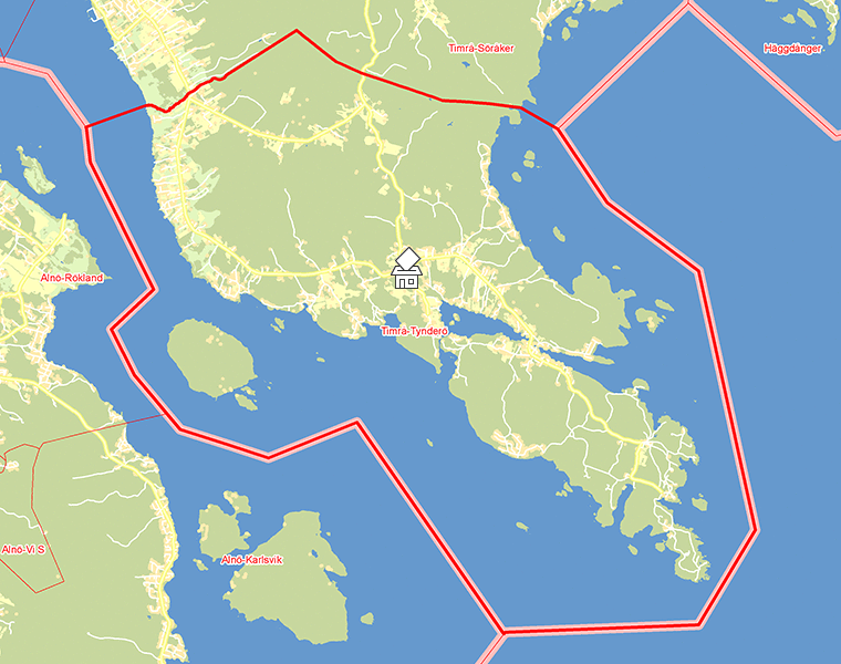 Karta över Timrå-Tynderö