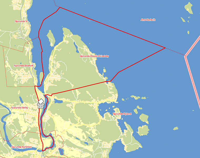Karta över Njurunda-Essvik-Kvissleby