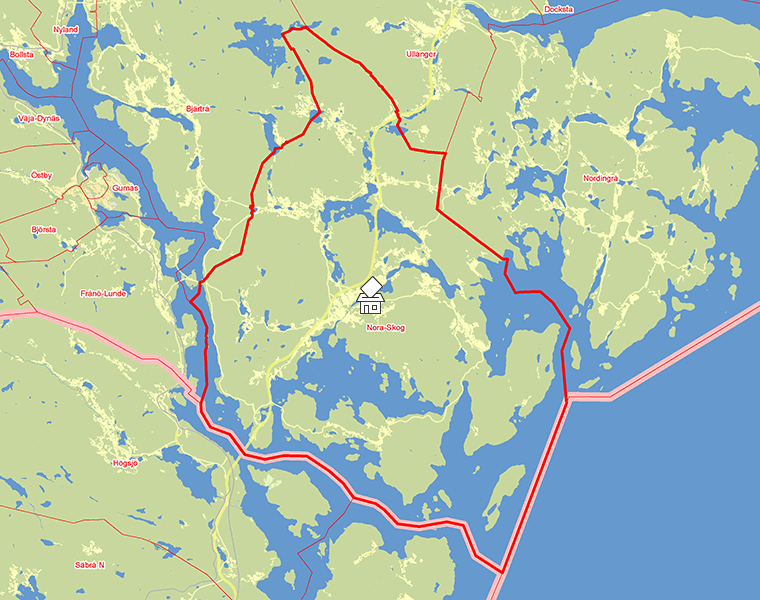 Karta över Nora-Skog
