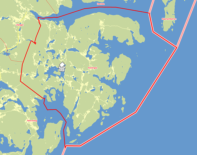 Karta över Nordingrå