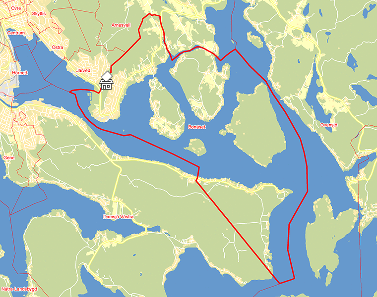 Karta över Bonäset