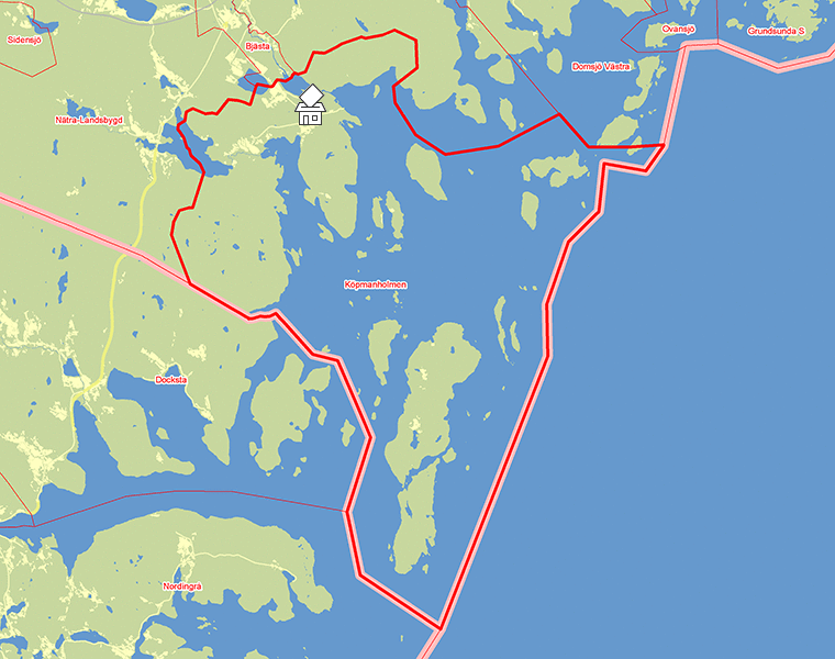 Karta över Köpmanholmen