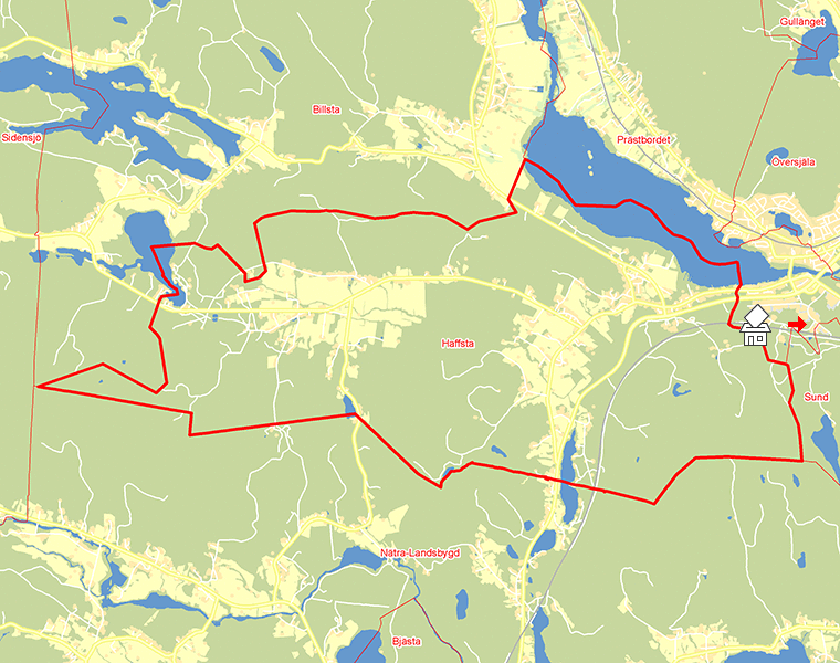 Karta över Haffsta