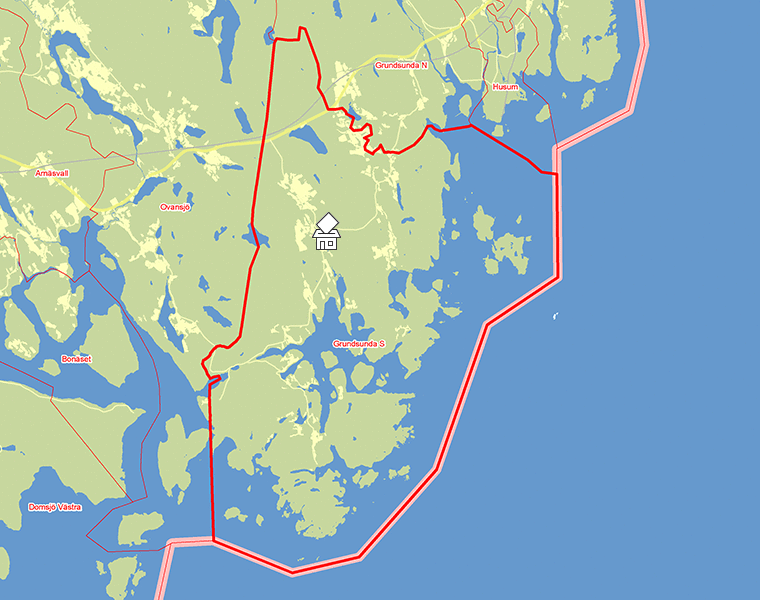 Karta över Grundsunda S