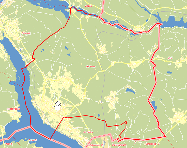 Karta över Ås Norra