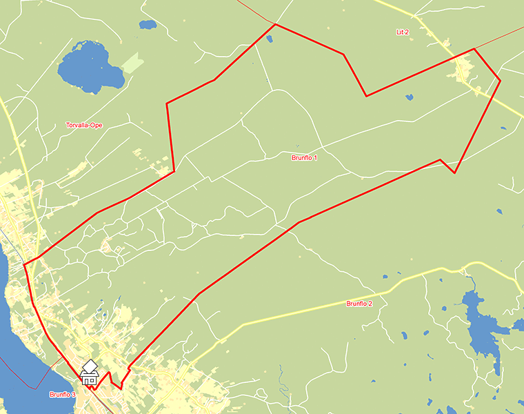 Karta över Brunflo 1