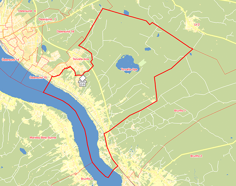 Karta över Torvalla-Ope
