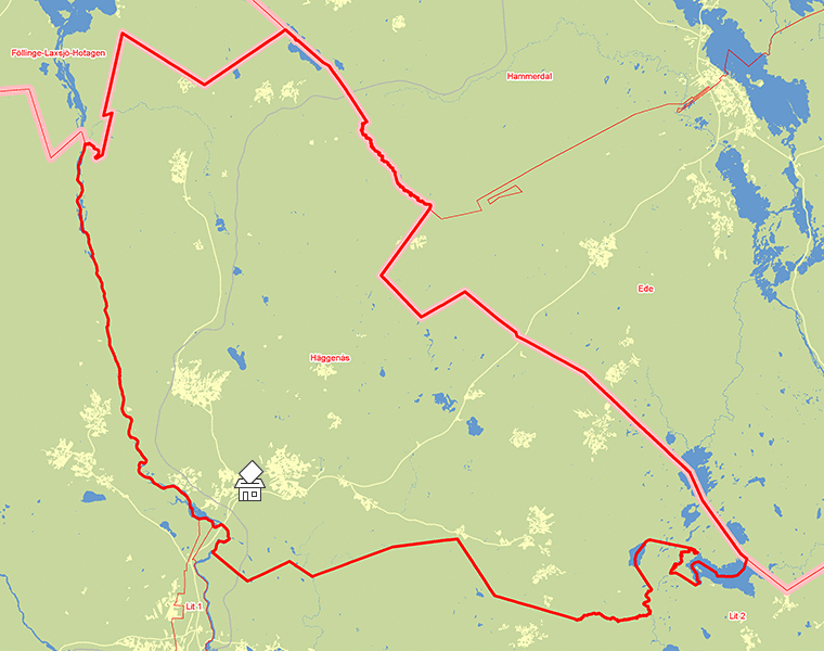 Karta över Häggenås