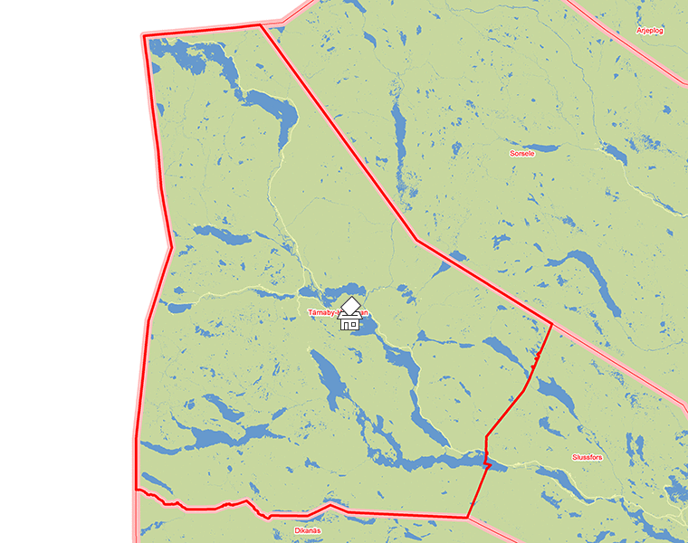 Karta över Tärnaby-Hemavan