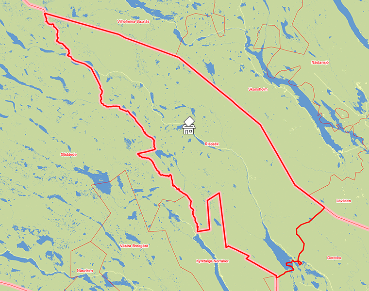 Karta över Risbäck