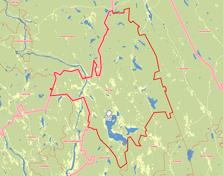 Karta över Tavelsjö