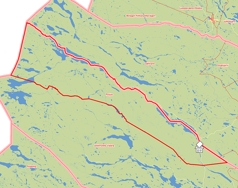 Karta över Porjus