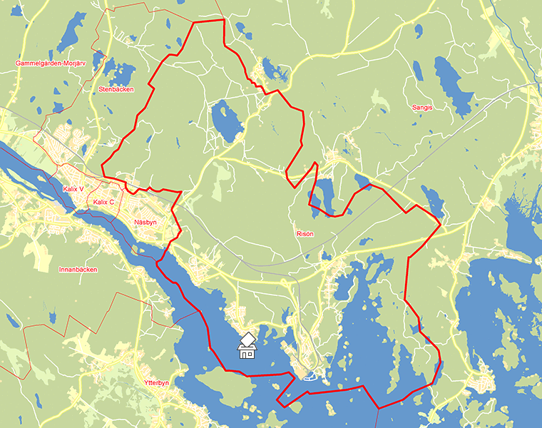Karta över Risön