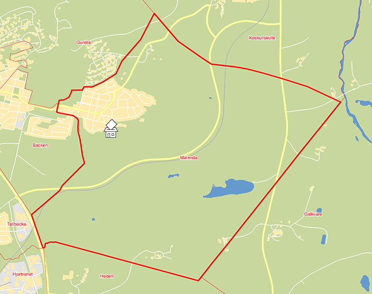 Karta över Malmsta