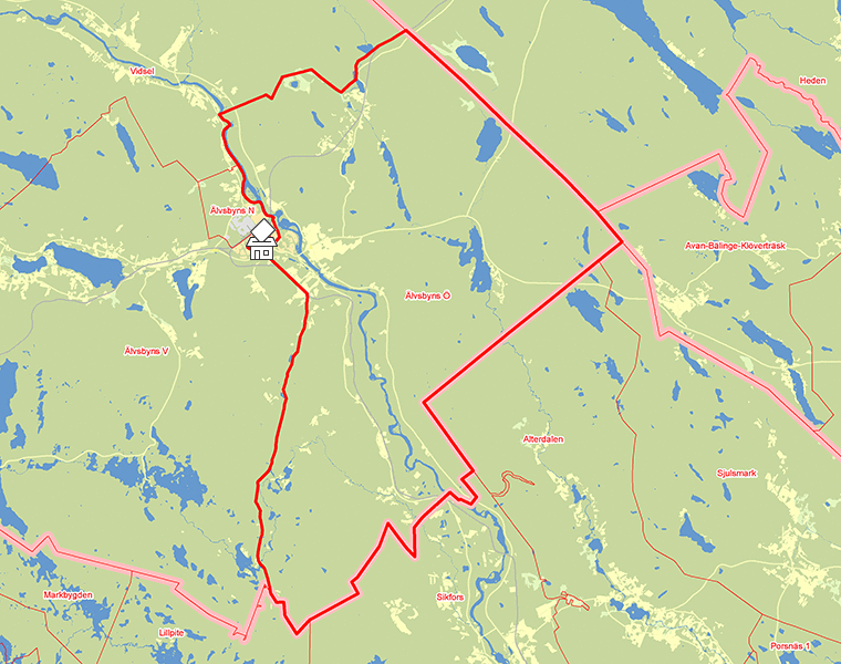 Karta över Älvsbyns Ö