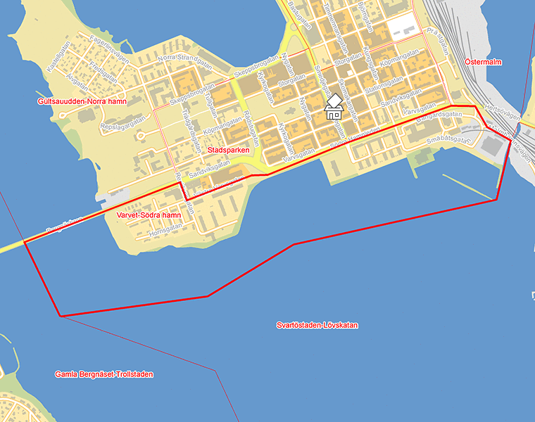 Karta över Varvet-Södra hamn