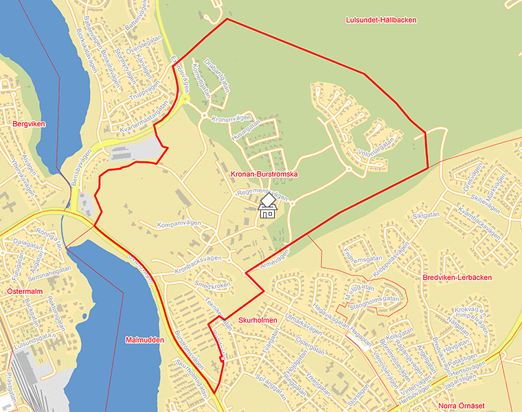 Karta över Kronan-Burströmska