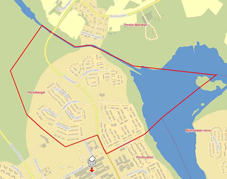 Karta över Porsöberget